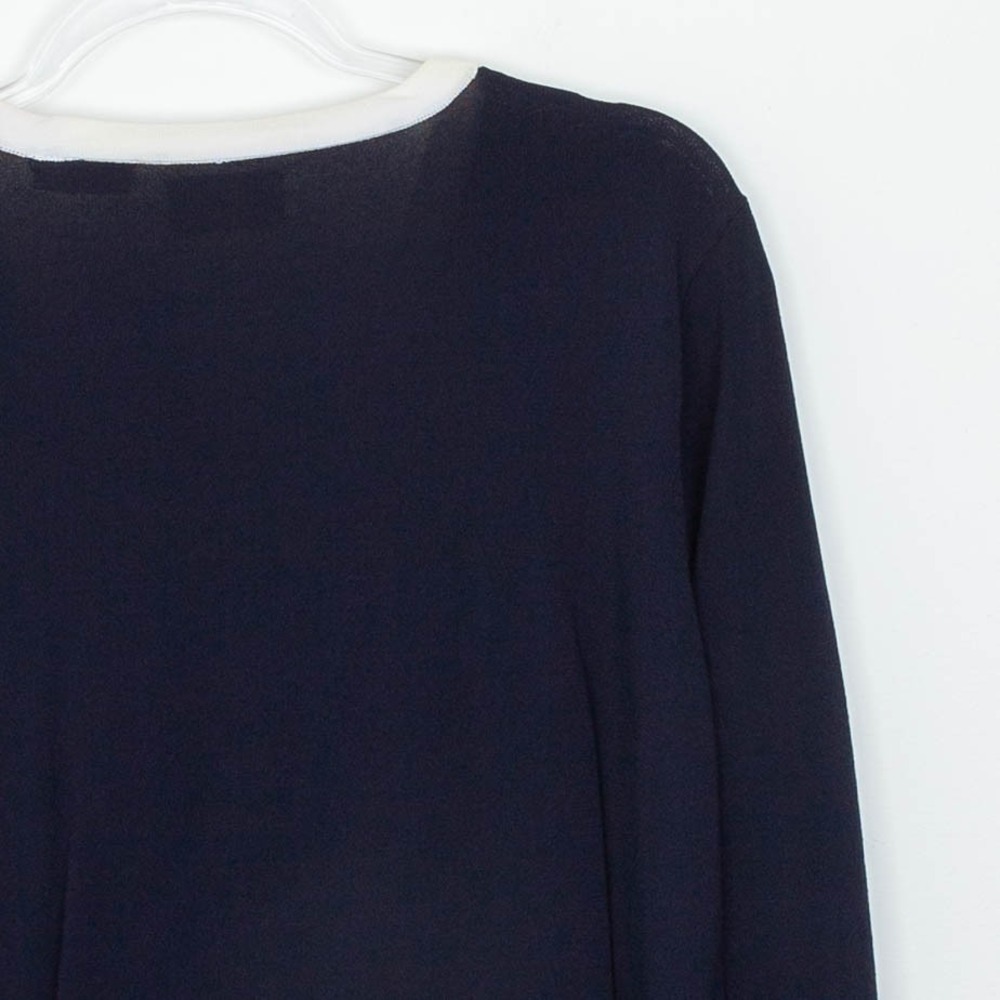 EP Pro Womens‎ Long Sleeve Knit Cardigan Sweater Navy Blue Size XL Golf Preppy - Picture 8 of 8